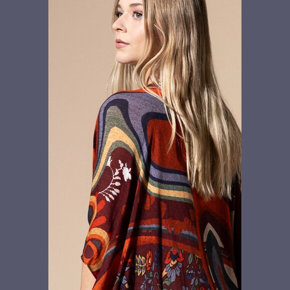 Ruby Chic Retro Kimono - Picture 2 of 8